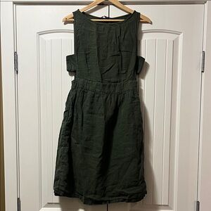Zara Dark Green Midi Dress with Pockets